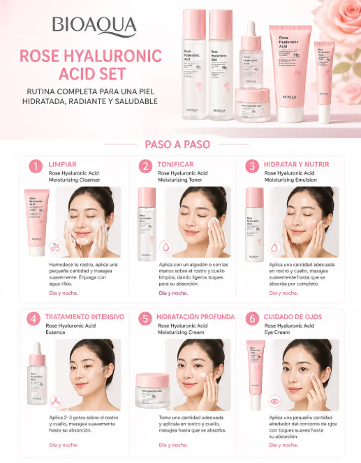 BIOAQUA SET ROSE HYALURONIC ACID