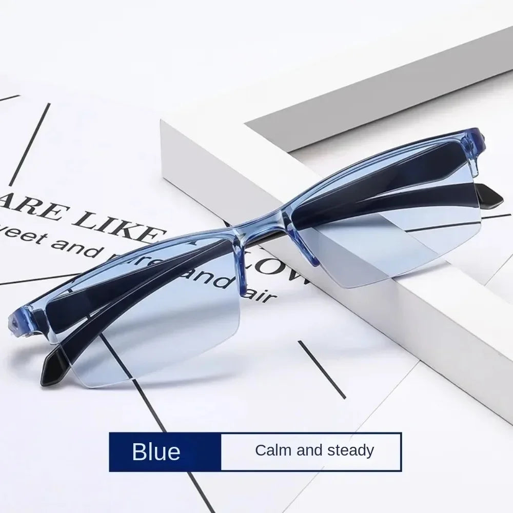 Gafas de lectura inteligentes con zoom automático, ultraligeras, sin montura, antirrayos azules, protección óptica contra la luz azul, unisex