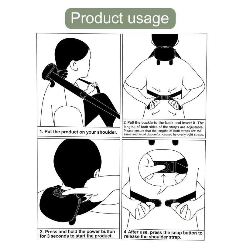 Masajeador Biónico para Cuello, Hombros y Trapecio, Masajeador Cervical con Amasamiento, Motor sin Escobillas