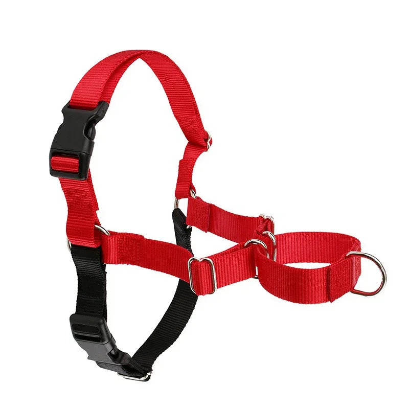 Chaleco para perros medianos y grandes, arnés antirotura de nailon sólido, tracción en el pecho, duradero, Husky, ajustable, entrenamiento para caminar, accesorios para mascotas