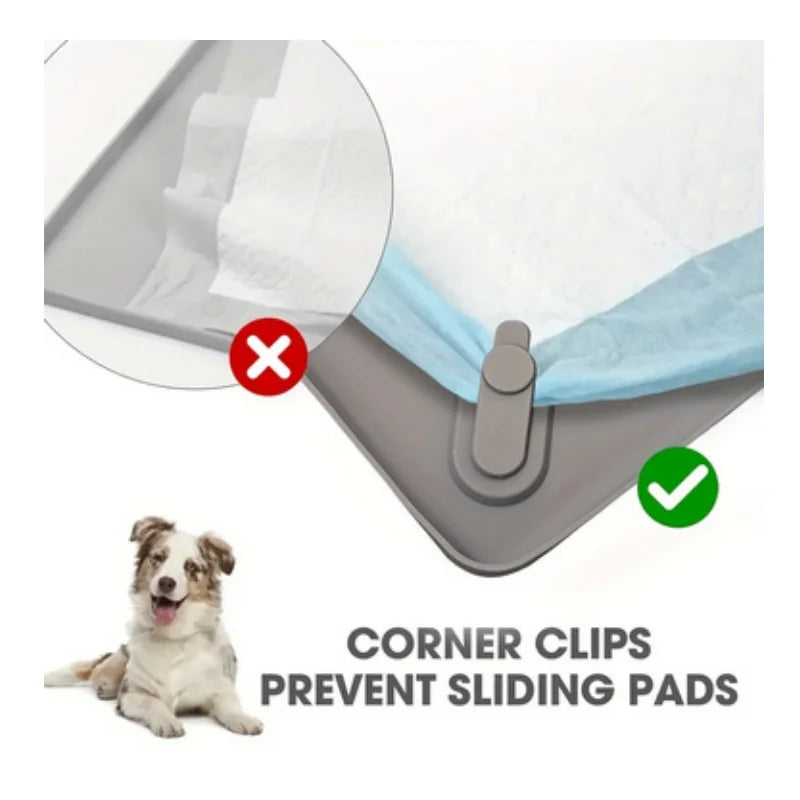 Almohadillas absorbentes para orina de perro de 3 tamaños, barrera contra la orina, material de seguridad de silicona suave antideslizante, almacenamiento plegable, sin ocupar espacio en el suelo, fácil de usar