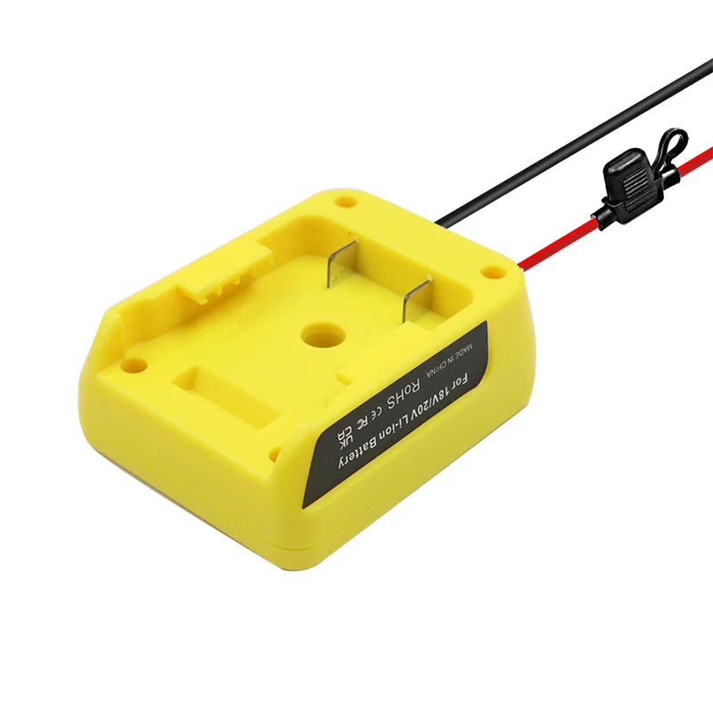 Adaptador para batería DeWalt 20V con interruptor y fusible