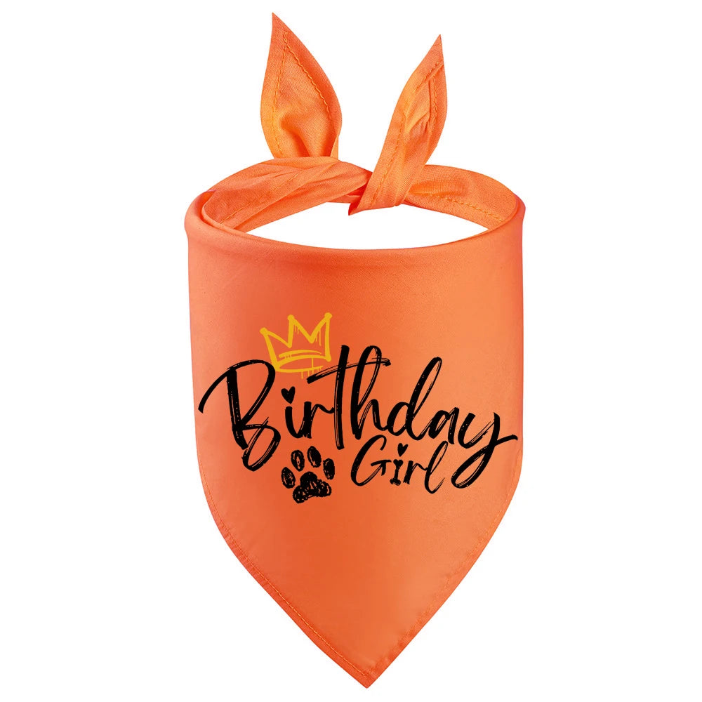 Pañuelo de Cumpleaños para Perro Sucado, Accesorios de Disfraces para Fiestas de Cumpleaños de Mascotas, Pañuelo de Cuello para Perro y Gato Disponible en 6 Colores