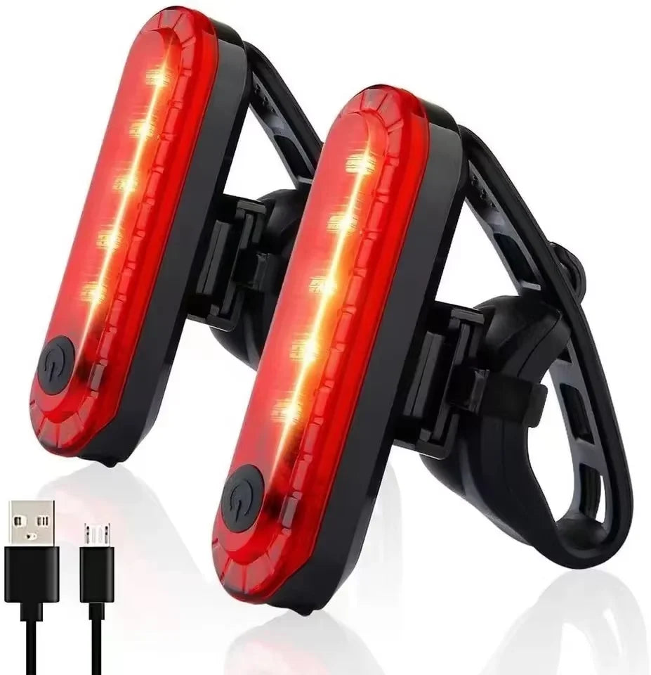 Luz trasera para bicicleta LED recargable USB IPX5