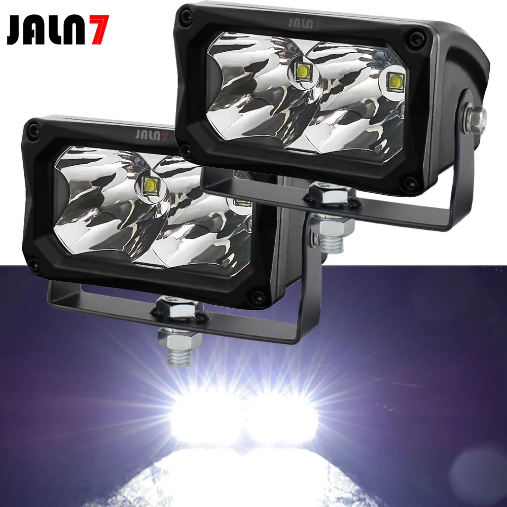 Focos LED de conducción de 3,5 pulgadas y 60W, focos LED todoterreno, focos antiniebla de respaldo, luz de paso, paquete de 2 para motocicleta y camión