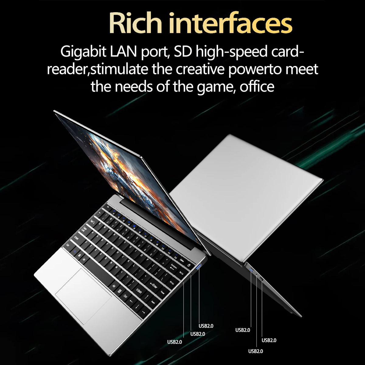 Portátil LENO Ultra Slim de 14.1' con Intel N3700, 16GB, 1TB/2TB, Computadora para Juegos, Windows 11, Oficina, Ultra Delgado, 1920*1080