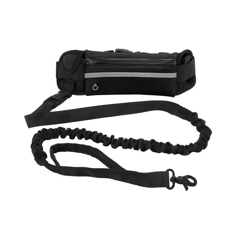 Correa para Perro de Alta Visibilidad, Manos Libres, Reflectante, con Bolsa de Cintura, Retráctil y Elástica, para Correr y Caminar, Accesorios para Mascotas HD