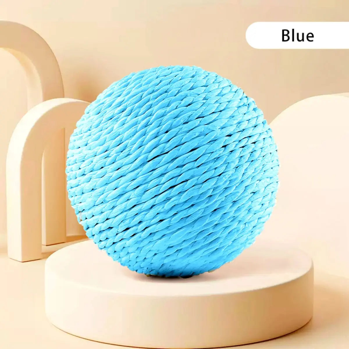 Juguete interactivo de sisal para gatos de 8-10 cm, pelota para rascar, para limpieza de dientes de gatitos, anti-mordidas, pelota sonora para gatos, artículos para mascotas