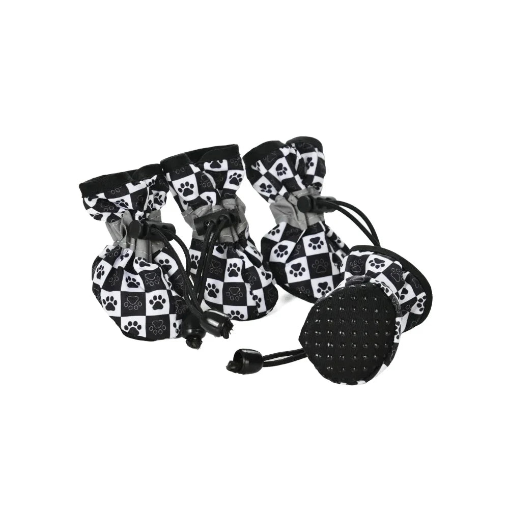 4 Piezas de Zapatos para Perros, Impermeables, para Cachorros, Perros Pequeños y Medianos, Calcetines para Gatos, Botas Antideslizantes para la Nieve, Zapatos para Lluvia, Zapatillas para Yorkie