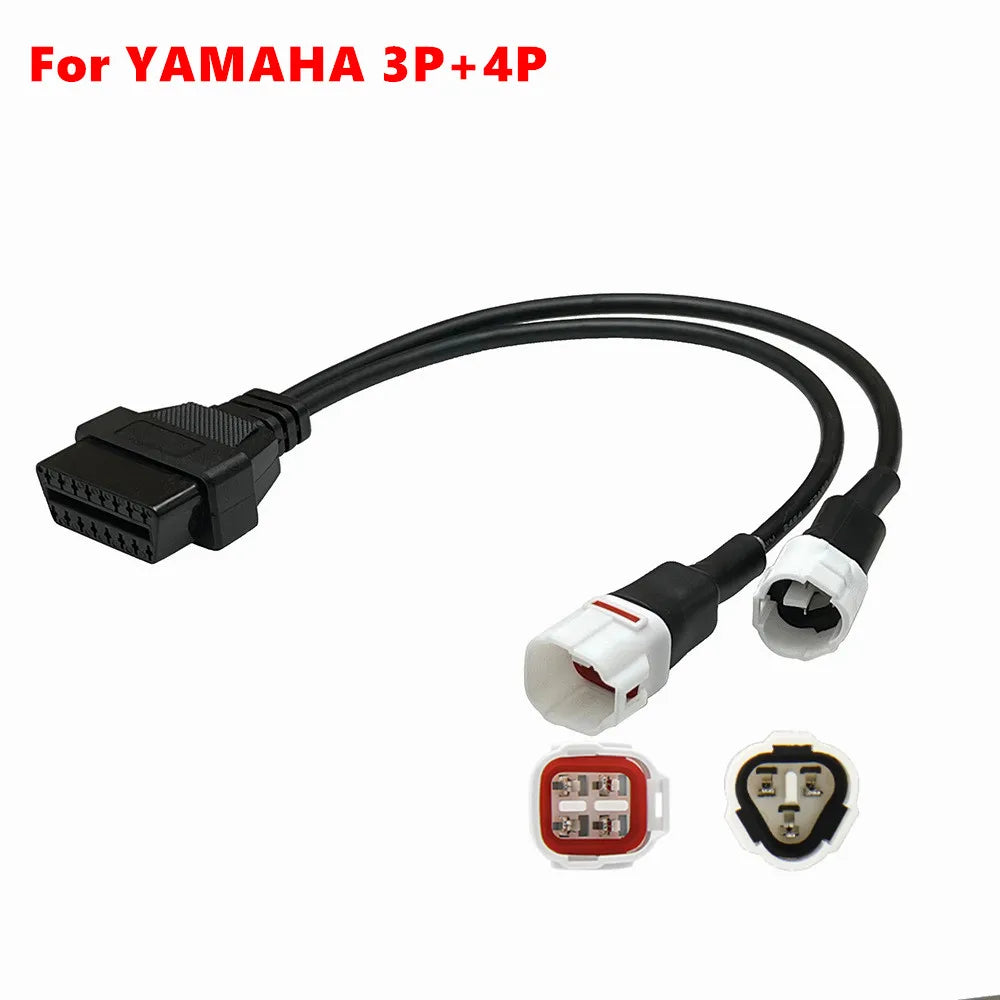 Cable conector de diagnóstico para motocicleta, adaptador de Cable de extensión de Motor OBD 2, 3 en 1, para Yamaha, 3 pines, 4 pines, honda, 6 pines