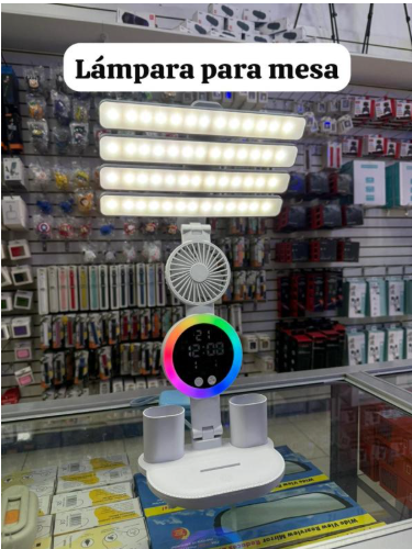 Lampara Ventilador y base de Carga Cozy