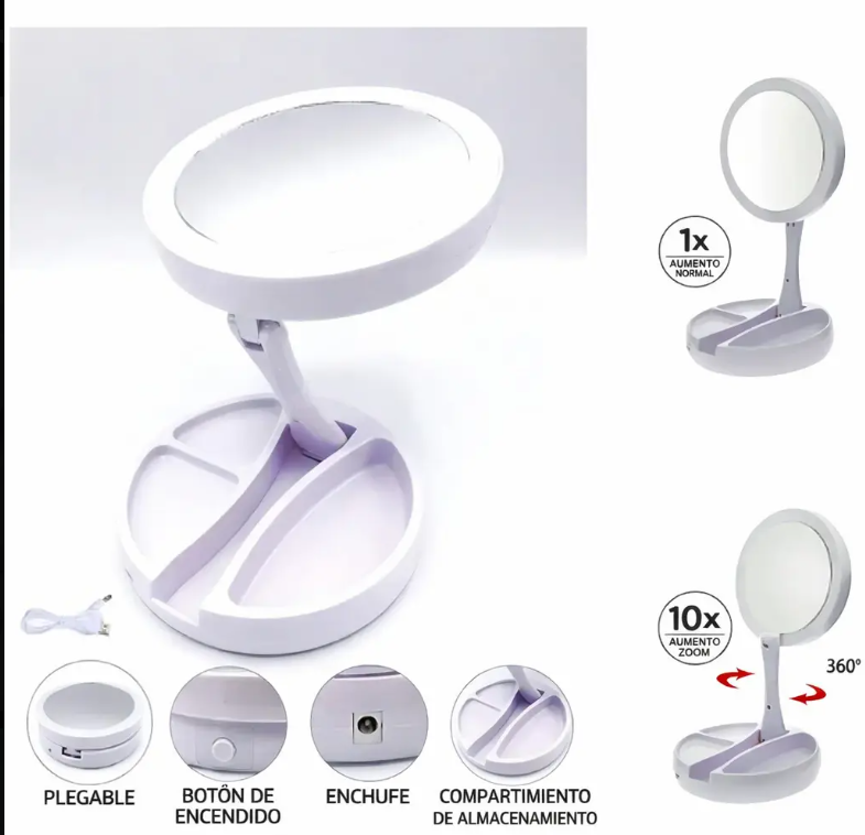 ESPEJO LED PLEGABLE