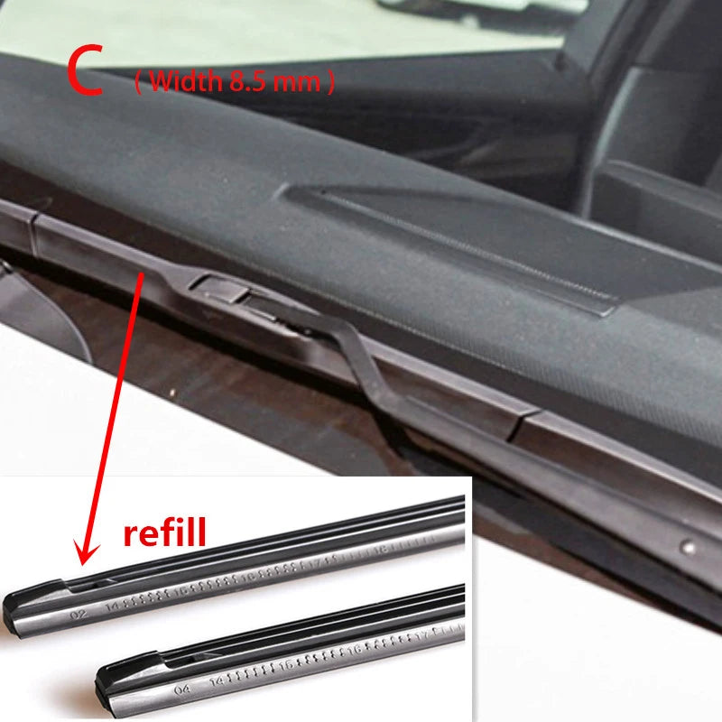 1x recambio de tira de goma para limpiaparabrisas para infiniti q50 qx50 fx fx35 fx37 accesorios de limpiaparabrisas de coche