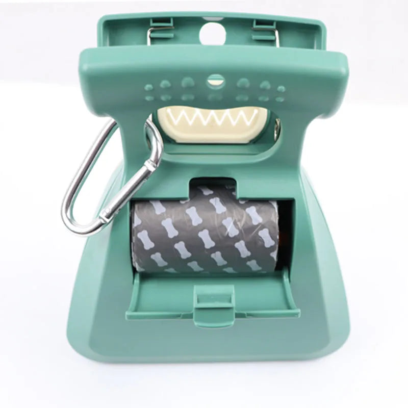 Cuchara plegable de viaje para perros y mascotas, con 1 rollo de bolsas descompuibles, cuchara para excrementos, limpiador de excrementos limpio