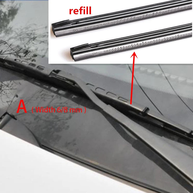 1x recambio de tira de goma para limpiaparabrisas para infiniti q50 qx50 fx fx35 fx37 accesorios de limpiaparabrisas de coche