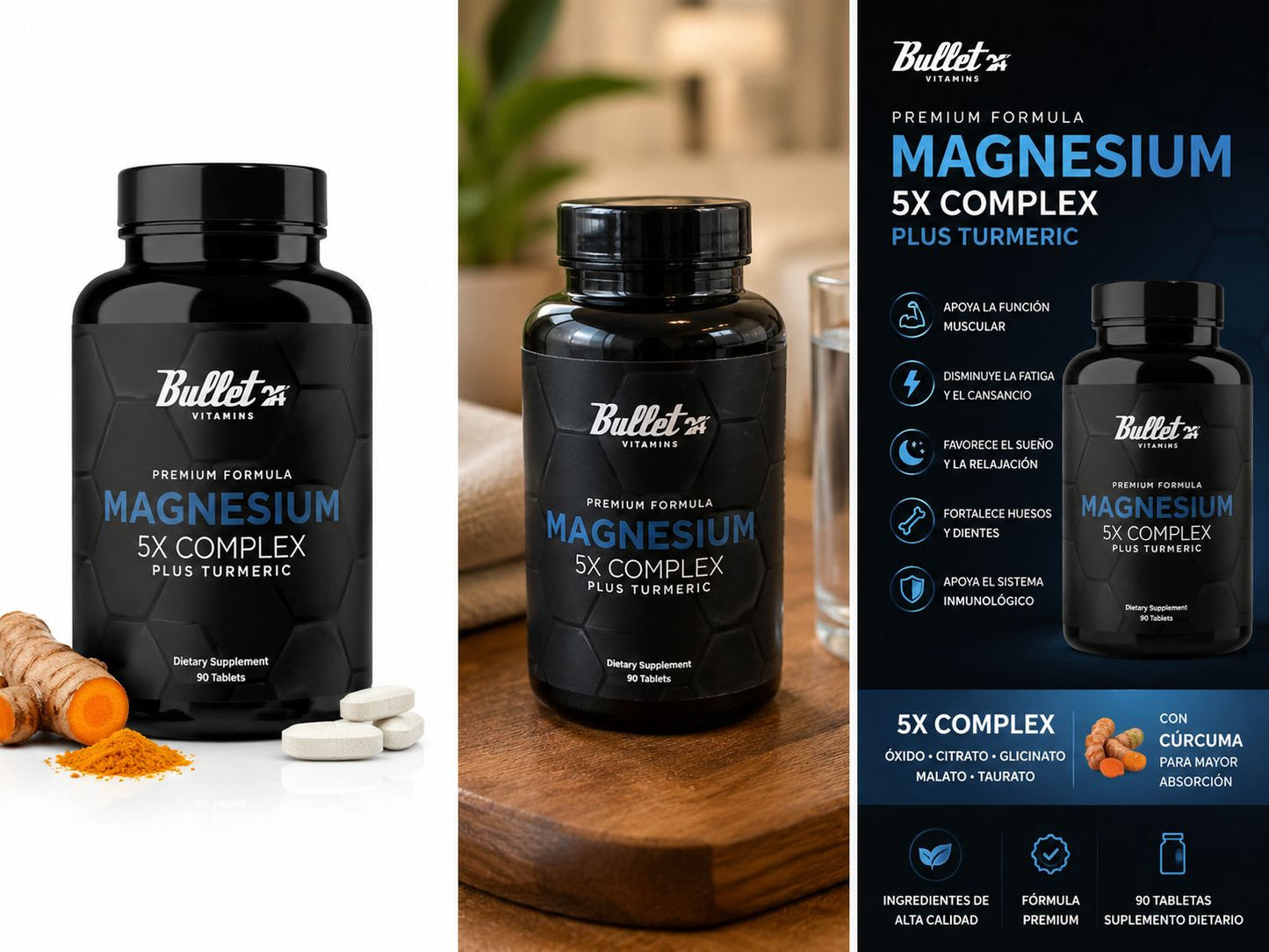 Magnesio 5X con cúrcuma