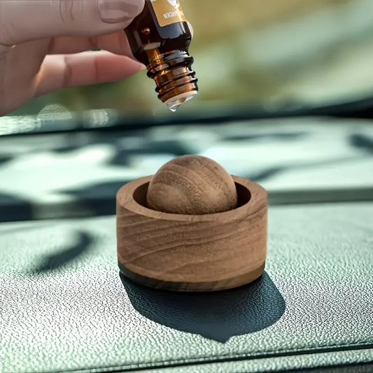 Difusor de aceites esenciales para coche y hogar, minidifusor de fragancia natural bonito, hecho de madera, adecuado para dormitorio, sala de estar y baño