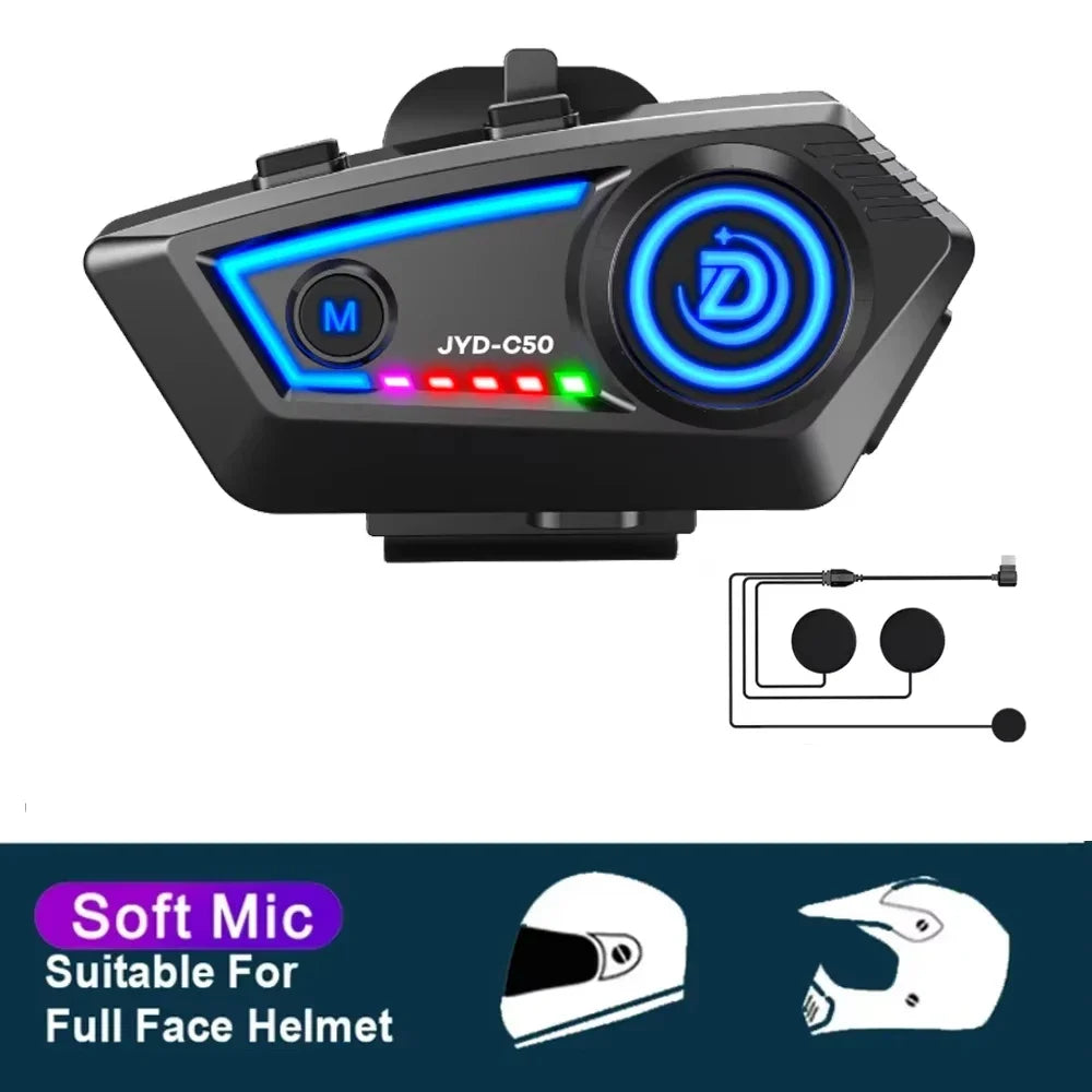 Auriculares Bluetooth para casco de moto KEBIDUMEI con Bluetooth 5.4
