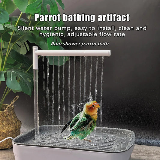 Nueva Bañera Automática para Pájaros y Loros, Bañera Eléctrica USB con Circulación de Agua, Ducha y Fuente para Mascotas, Artículos para Mascotas