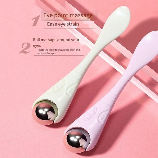 Rodillo de Crema para Ojos, palo de masaje Facial de doble cabeza, aplicadores de doble uso, palo de masaje para ojos, palo de introducción de esencia antiarrugas