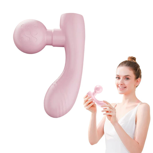 Nuevo Mini Masajeador Vibratorio Recargable de Doble Cabezal, Portátil, para Relajación Muscular de Cuerpo Completo, Universal