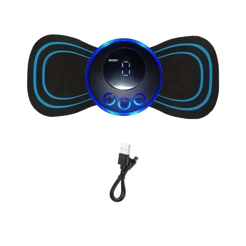 Masajeador de cuello EMS, Estimulador muscular eléctrico, pegatina Cervical, parche de masaje, almohadillas de pulso de baja frecuencia, Masajeador para aliviar el dolor corporal