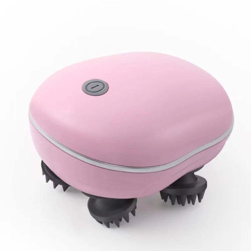 Masajeador muscular, masajeador de cabeza eléctrico, cuero cabelludo, relajación, vibración, masajeador de cuero cabelludo, amasado, máquina de masaje de cabeza recargable para mujeres/hombres
