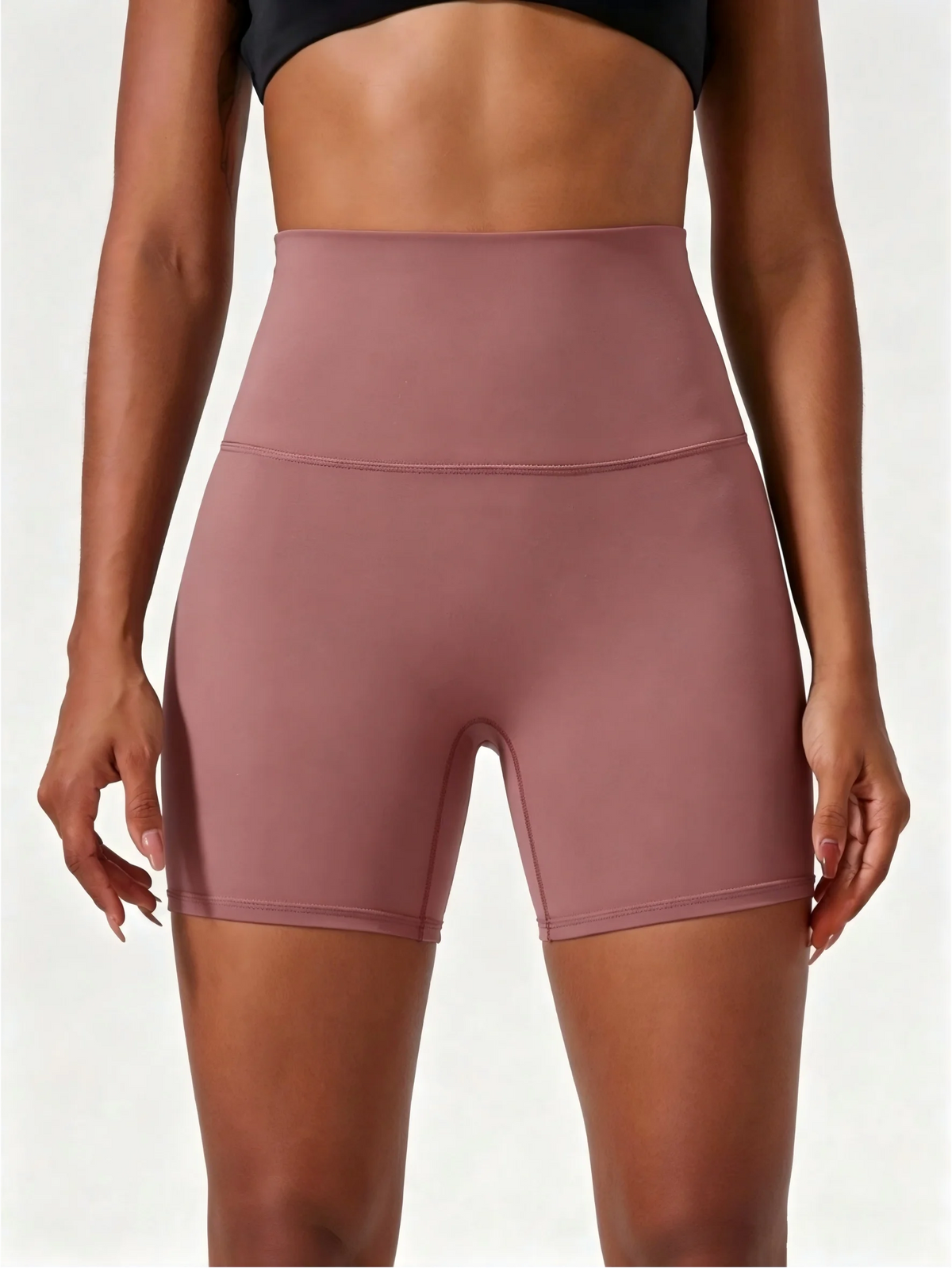 Pantalones cortos elásticos de cintura alta para mujer, pantalones cortos adelgazantes de entrenamiento de verano, diseño sexy que levanta los glúteos, estilo informal y versátil, Bla