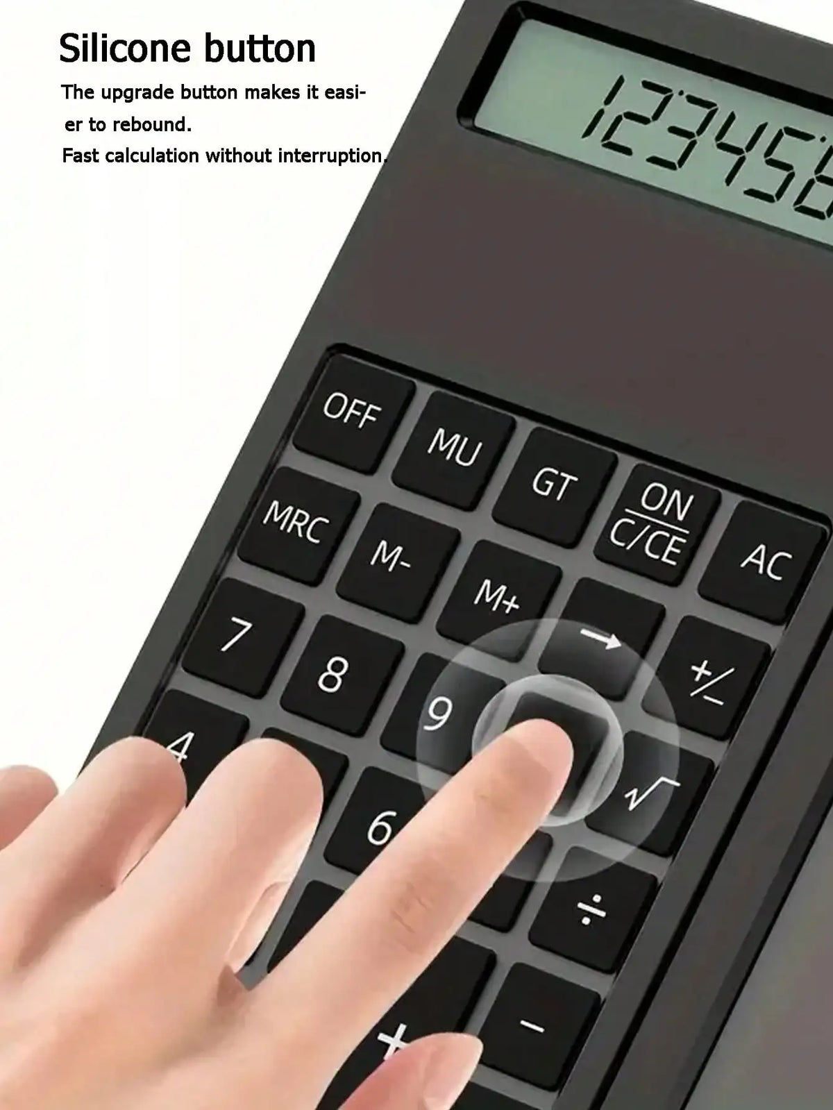 Basic Calculator with Writing Board, 2-in-1 LCD Calculator, Notepad, 12 Digit Display Desktop Calculator