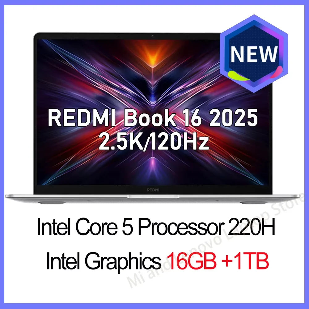 【Estreno Mundial】Xiaomi REDMI Book 16 2025 Core5-220H 16GB/32GB+512GB/1TB Pantalla de 16 Pulgadas 2.5K 120Hz