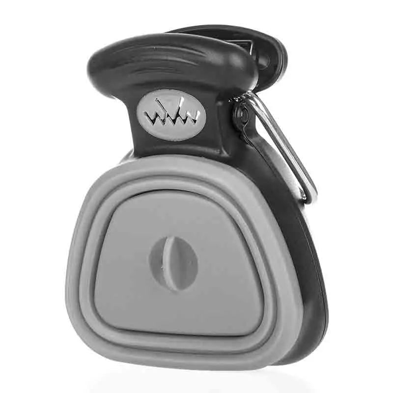 Cuchara plegable de viaje para perros y mascotas, con 1 rollo de bolsas descompuibles, cuchara para excrementos, limpiador de excrementos limpio