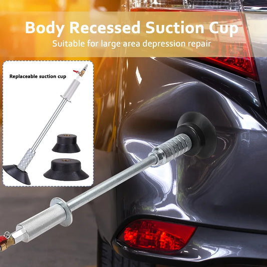 Kit Neumático para Desabollar Coches, Juego de Herramientas con Ventosa de Aire y Martillo Deslizante para Reparación de Abolladuras en Carrocerías de Automóviles