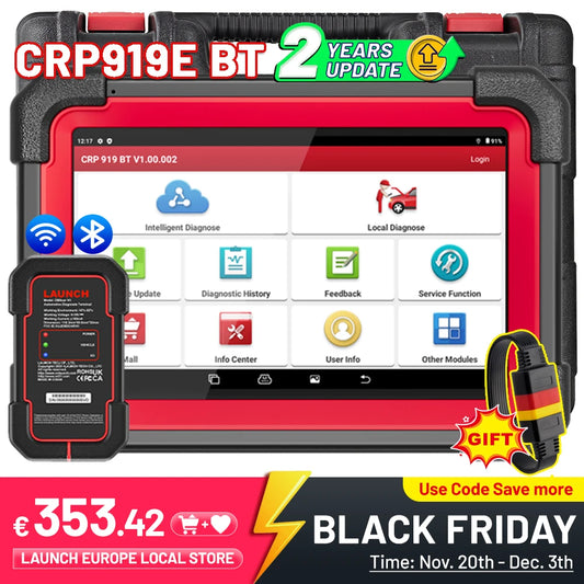LAUNCH-escáner X431 CRP919E BT OBD2 CAN FD DOIP 31, sistema completo de reinicio, codificación ECU, herramientas de escaneo de diagnóstico bidireccional para coche