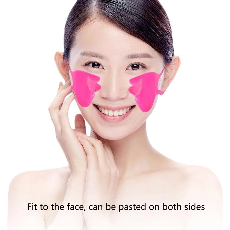 1/2 Parches Antiarrugas Reutilizables de Silicona, Almohadillas Faciales para Levantar el Rostro, Mejoran el Pliegue Nasolabial, Previenen la Flacidez de la Piel, Herramientas para el Cuidado de la Piel