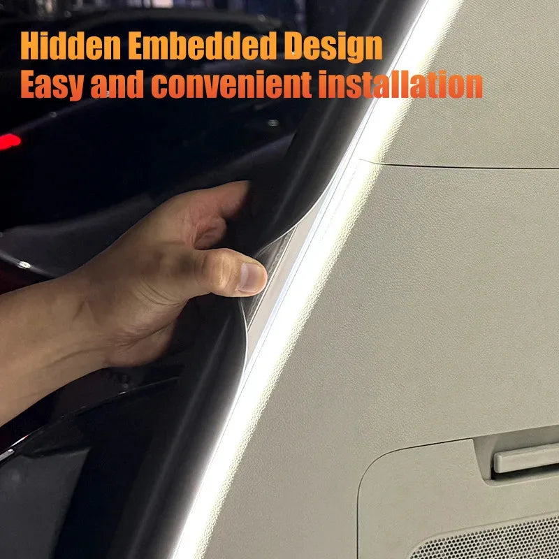 Luz Ambiental para Maletero de Coche de 2M/4M, Iluminación Interior de Alto Brillo, Decoración LED Inalámbrica con Sensor Automático, Tira de Luz para Puerta Trasera