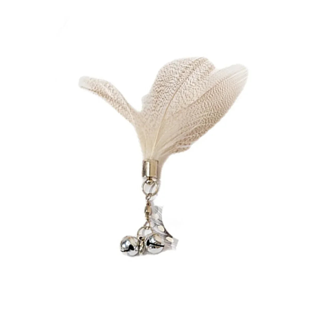 Accesorios de juguete de plumas para gatos, juguete de gusano de pájaros postizos con campana, juguetes para gatos, repuesto interactivo, pelota de espuma para entrenamiento