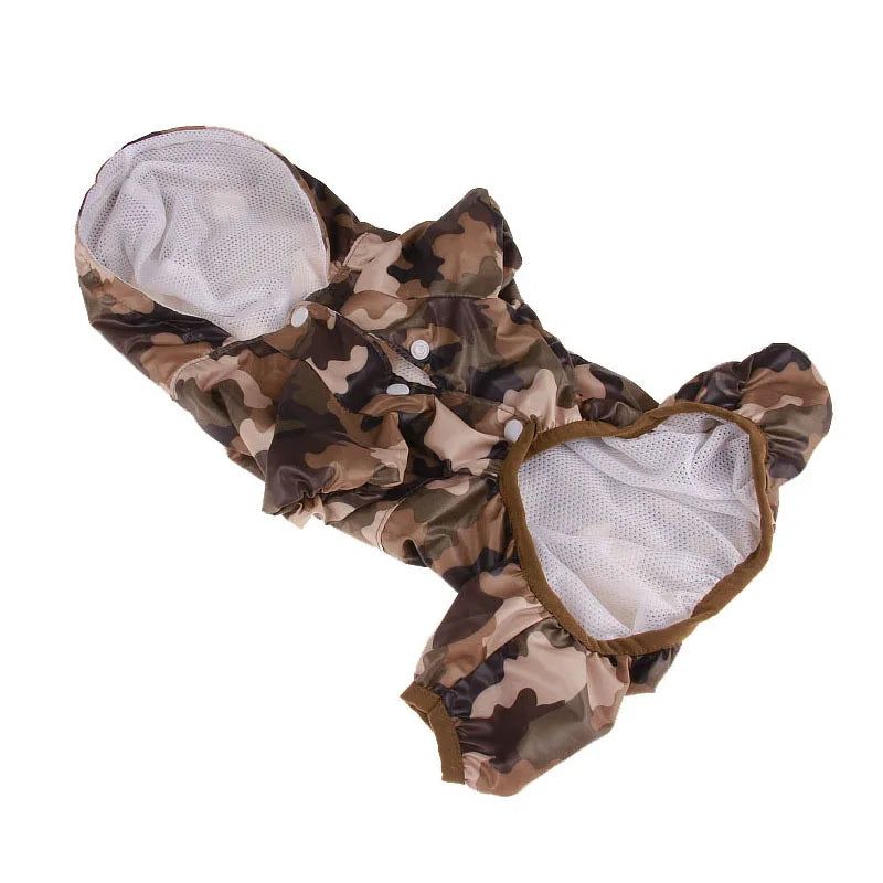 Chubasquero informal para perro y gato, chaqueta impermeable para exteriores, mono con capucha, suministros para mascotas
