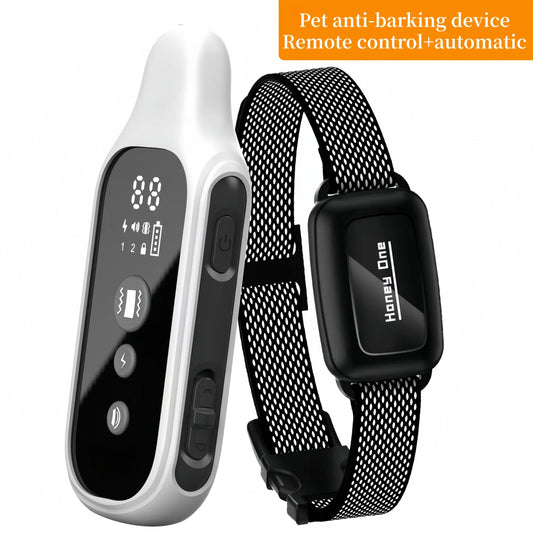 Collar de Adiestramiento Eléctrico para Perros de 3300 Pies de Alcance, Desmontable, Recargable, Antiladridos, con Vibración y Control Remoto + Automático