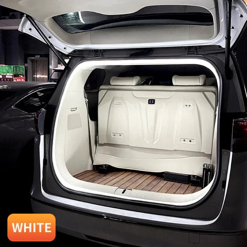 Luz Ambiental para Maletero de Coche de 2M/4M, Iluminación Interior de Alto Brillo, Decoración LED Inalámbrica con Sensor Automático, Tira de Luz para Puerta Trasera