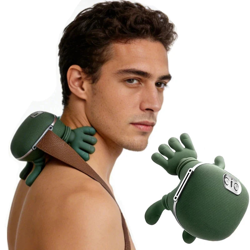 Masajeador Biónico para Cuello, Hombros y Trapecio, Masajeador Cervical con Amasamiento, Motor sin Escobillas