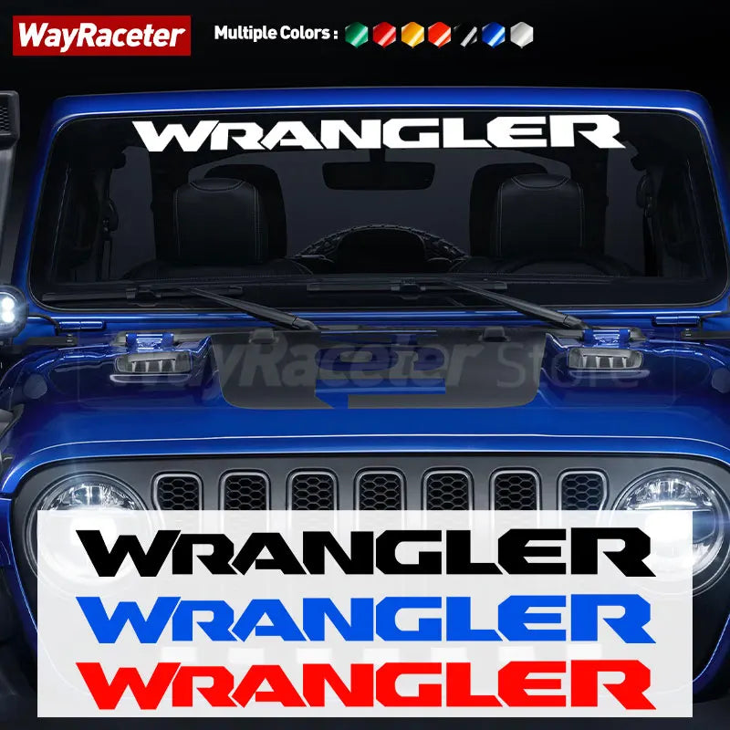 1 unidad de pegatina de vinilo para parabrisas delantero de coche, pegatina creativa para ventana de parabrisas para Jeep Wrangler JK JL TJ YJ CJ, accesorios ilimitados