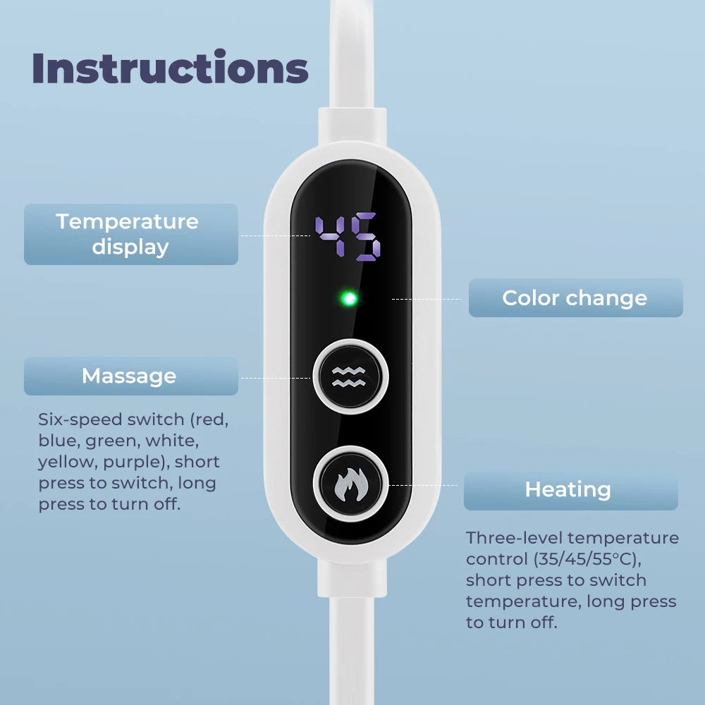 Máscara de ojos de compresión caliente con carga USB, alivio de ojos secos, masaje calentado, máscara de ojos de vapor con Control remoto, sombra de ojos para dormir en la oficina
