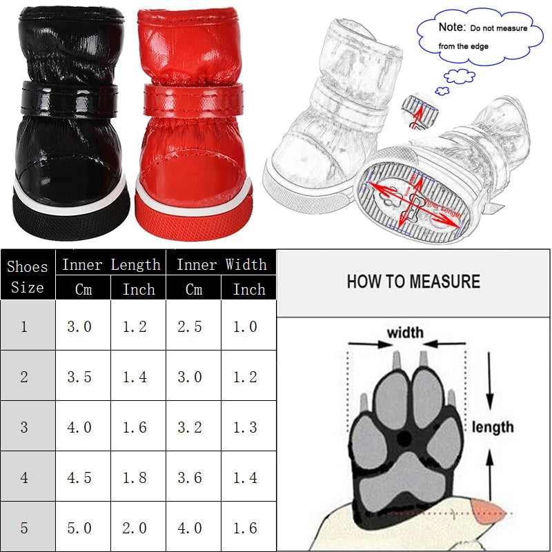 Zapatos de invierno para perros pequeños, zapatos cálidos de lana para cachorros, botas impermeables para la nieve, zapatos para Chihuahua, Yorkie, productos para mascotas