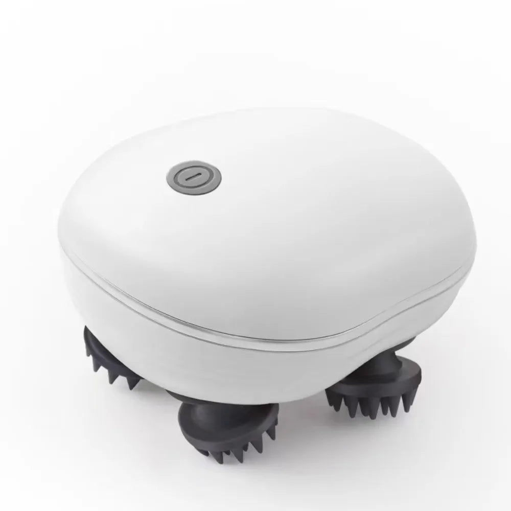 Masajeador muscular, masajeador de cabeza eléctrico, cuero cabelludo, relajación, vibración, masajeador de cuero cabelludo, amasado, máquina de masaje de cabeza recargable para mujeres/hombres
