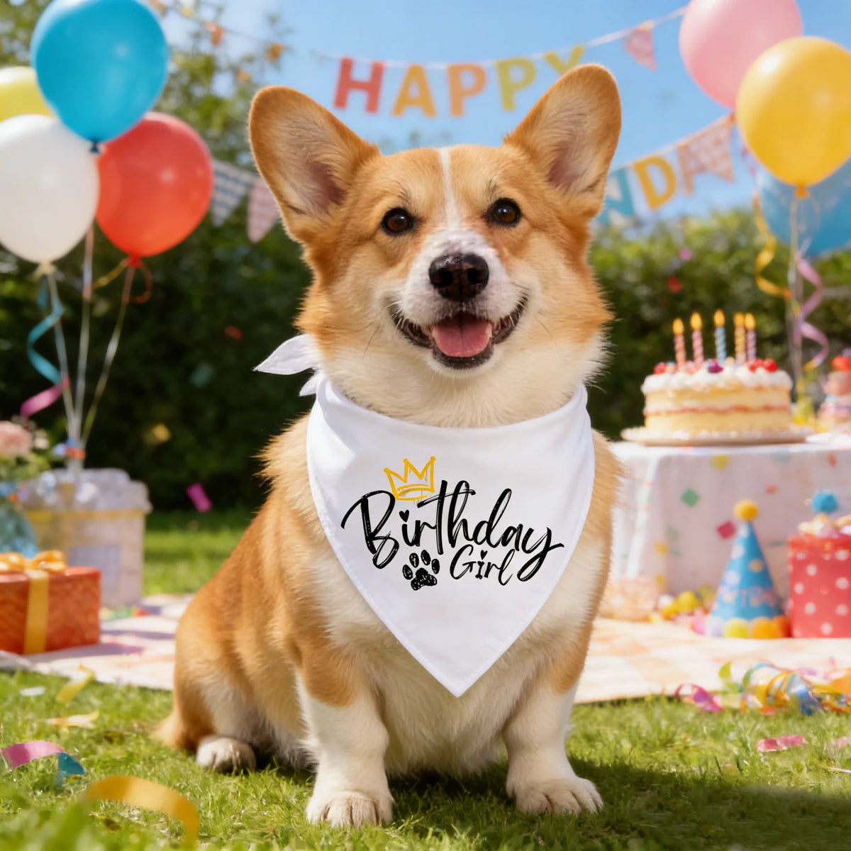 Pañuelo de Cumpleaños para Perro Sucado, Accesorios de Disfraces para Fiestas de Cumpleaños de Mascotas, Pañuelo de Cuello para Perro y Gato Disponible en 6 Colores