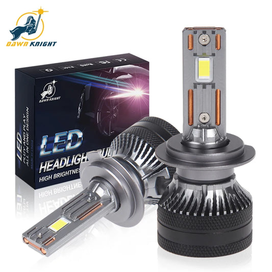 DAWNKNIGHT 140W K5C PLUS H7 H11 H1 H4 bombilla de faro Led 4300K LED HB3 HB4 doble tubo de cobre Kit de luz Led para coche 12V 2 uds