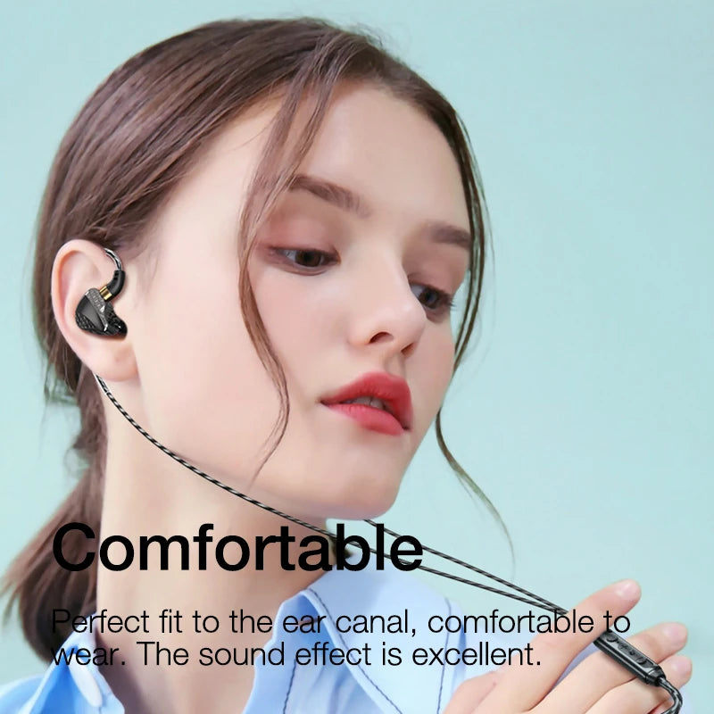 EARDECO Auriculares con cable de 3,5mm auriculares con cable de graves auriculares deportivos estéreo auriculares con micrófono cable para auriculares