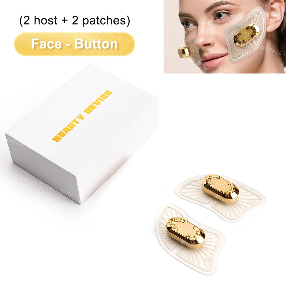 Masajeador Facial EMS, Estimulador Muscular, Masajeador Eléctrico para Lifting Facial, Antiarrugas, Cuidado de la Piel, Ojeras y Fatiga