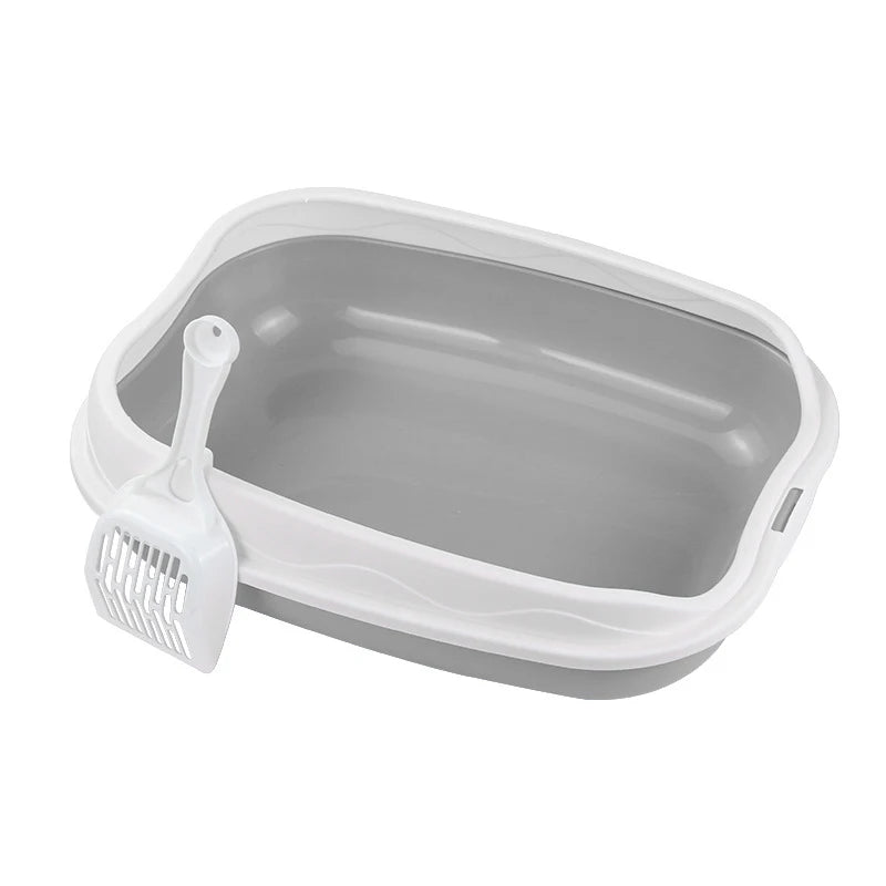 Caja de arena semicerrada, inodoro para gatos a prueba de salpicaduras, suministros de limpieza para gatitos grandes, cuenco grande para excrementos de gatos, suministros para mascotas