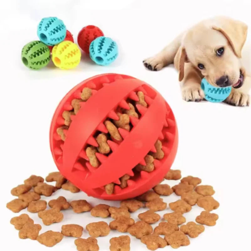 Pelota de Juguete para Perros, Pelotas Interactivas de Goma, Juguetes Masticables para Cachorros, Pelota para Limpieza de Dientes de Mascotas, Dispensador de Comida para Gatos y Mascotas, Pelotas de Silicona de Juguete